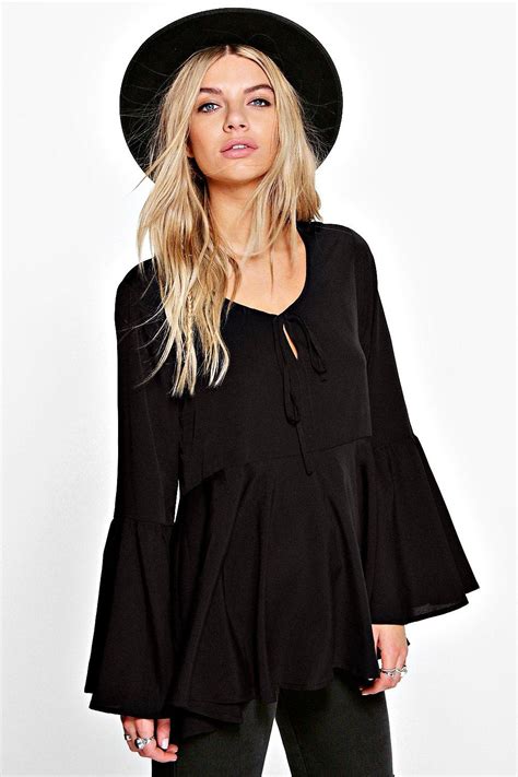 Wendy Woven Frill Hem & Frill Sleeve Top at boohoo.com