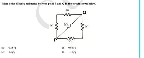 What Is The Effective Resistance Between Point P And Q In The Circuit