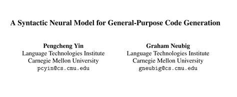 A Syntactic Neural Model For General Purpose Code Generation