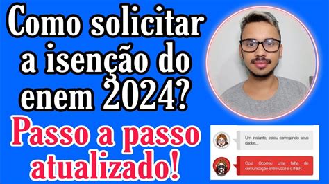 Onde Fazer A Isenção Do Enem - COMO FAZER A ISENÇÃO DO ENEM 2024? TUTORIAL ATUALIZADO NA TELA! - YouTube