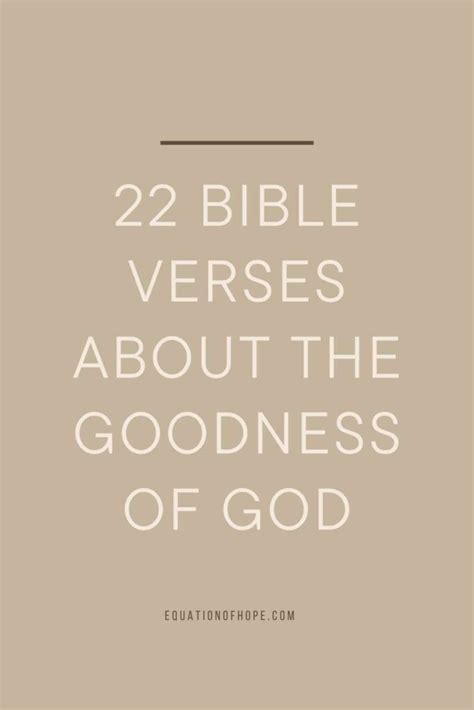 22 Bible Verses About The Goodness Of God Equationofhope