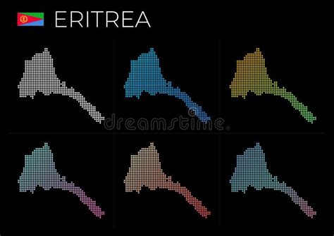 Eritrea Dotted Map Set Stock Vector Illustration Of Eritrean