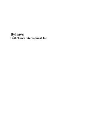 Fillable Online Bylaws I Am Church International Inc Fax Email