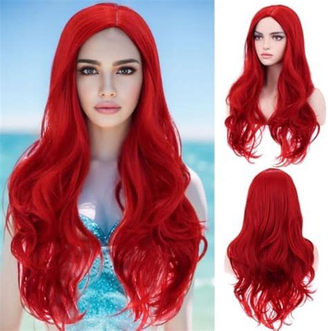 Beron 27 Inches Red Wig Long Wavy Wig Red Wigs For Women