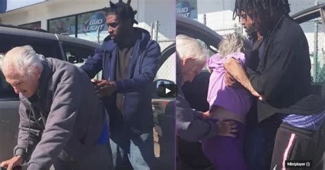 Men Help Elderly Couple Into Car In Touching Moment Geezer Guff