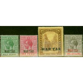 Bahamas 1918 War Tax Set Of 4 SG96 99 V F VLMM Stamps Empire Philatelists