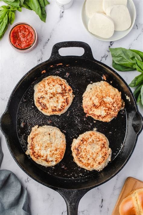 Ground Chicken Parmesan Burgers Flavor The Moments