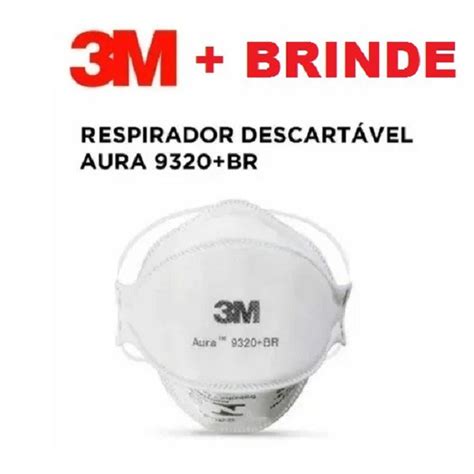 Kit 5 Mascaras PFF2 3M Aura 9320 BR Proteção Respiratória ANVISA