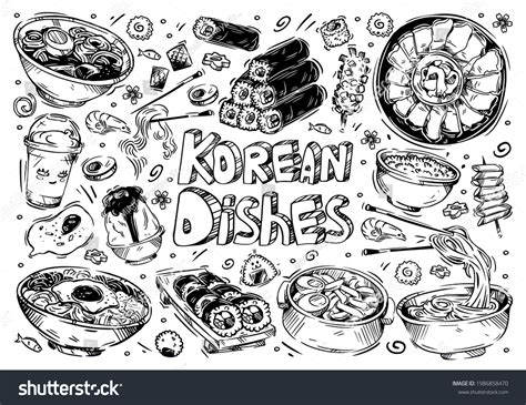 4,163 Korean food sketch Images, Stock Photos & Vectors | Shutterstock