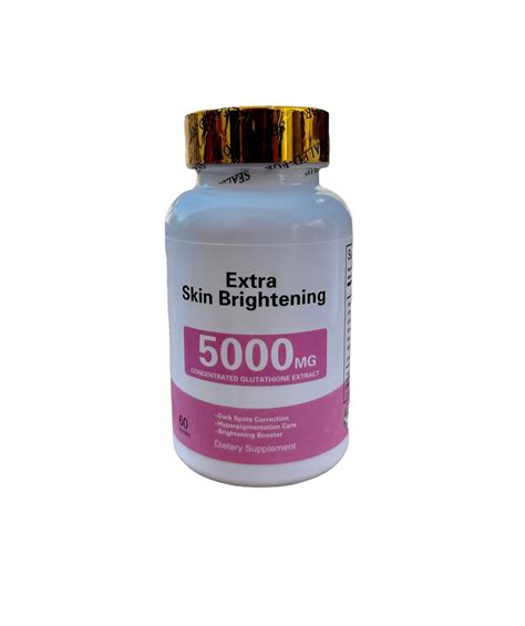 Glutathione 5000mg Extra Brightening 60 Capsules Skin Care Essentials