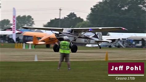 Cessna 170b Short Landing At Oshkosh Stol Demo Youtube