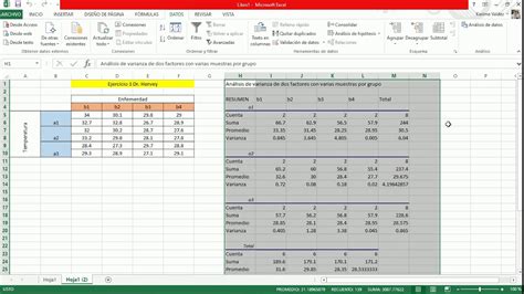 AnÁlisis Dos Factores Excel Youtube