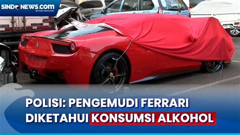 Pengemudi Ferrari Yang Tabrak 5 Kendaraan Jadi Tersangka Polisi