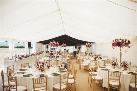 Summer Wedding Marquee With Flat Roof Linings And Black Out Dance