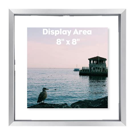 Amazon Golden State Art X Floating Frame Silver Aluminum