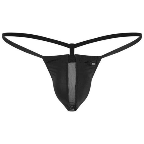 IEFIEL Mini String Ficelle pour Homme Thong Sexy Micro Bikini Sous Vêtement T Back Tanga Briefs