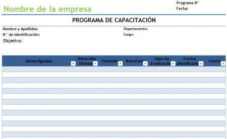 Programa De Capacitaci N Ejemplos Formatos Word Excel