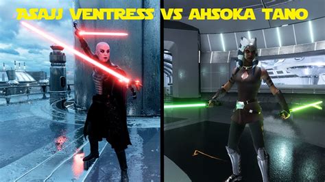 Asajj Ventress Vs Ahsoka Tano Star Wars Battlefront 2 Youtube