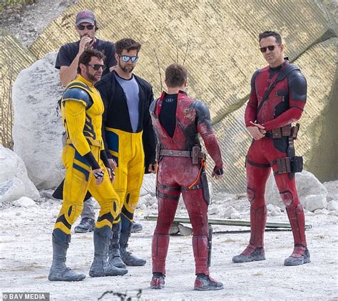 Ryan Reynolds And Hugh Jackman Are Joined By Lookalike Stunt Doubles On