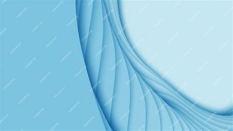 Free Vector 3d Abstract Background With Paper Cut Shapes Blue