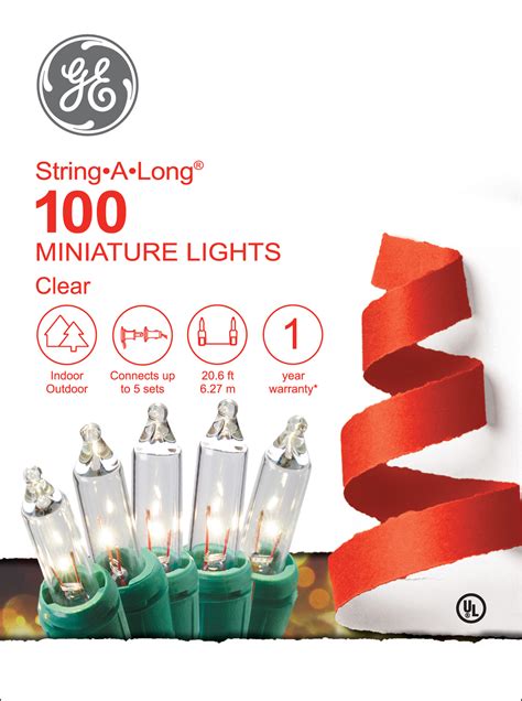 Ge String A Long Incandescent Miniature Lights Ct Clear