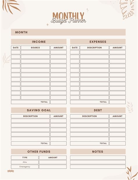 Monthly Budget Planner - Etsy