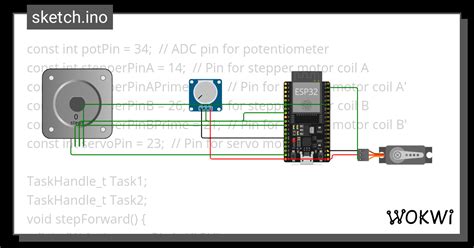 Servo Stepper Ind Controlled Wokwi Esp Stm Arduino Simulator