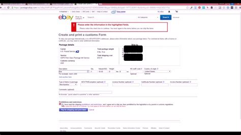 Printing An International Shipping Label On Ebay Youtube