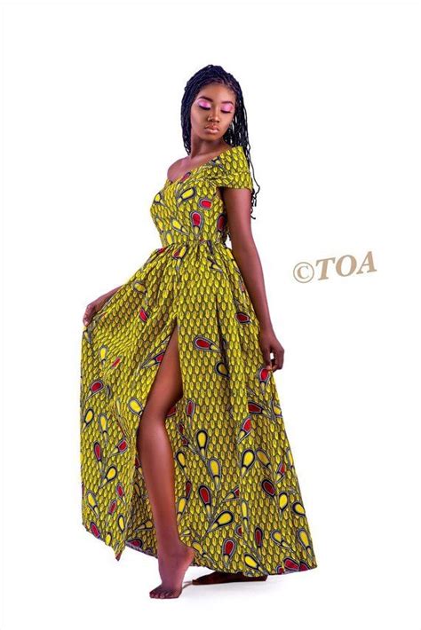 Stylish Ankara Dress Off Shoulder Open Back Dress Ankara Dress Maxi