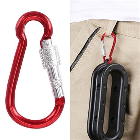 X Pcs Screw Lock Multicolor Aluminum Carabiner Hook W Keyring