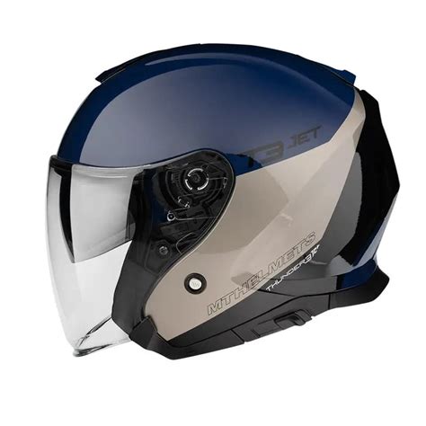 Casco Mt Thunder Sv Jet Xpert A Azul Punto Llantas