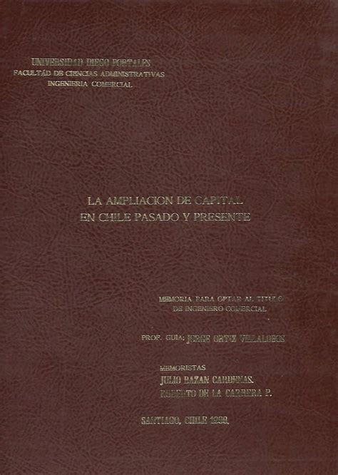 Tesis para optar al Título de Ingeniero Comercial La Ampliación de