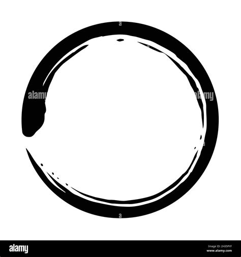 Enso Zen Brush Circle Art Vector Design Illustration Icon Stock Vector