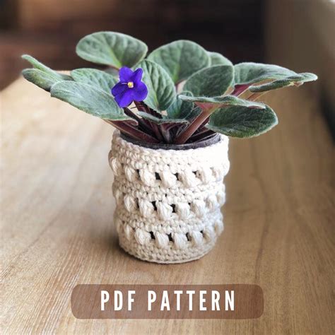 Crochet Cozy Pattern Boho Crochet Pattern Candle Cozy Jar Cozy Mason Jar Cozy Crochet Plant