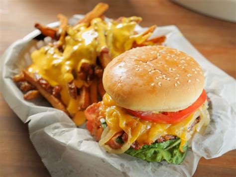 Bacon Cheese Burgers And Chili Cheese Fries Recipe Food Network