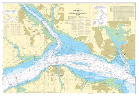 Nautical Chart Admiralty Chart 2036 The Solent And Southampton Wat