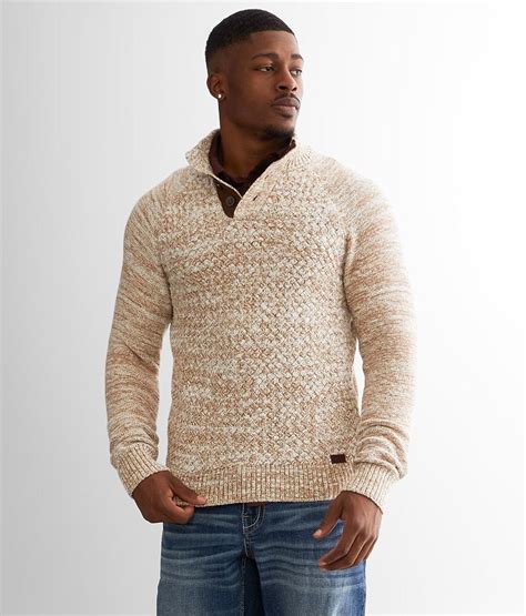 Outpost Makers Basketweave Henley Sweater Mens Sweaters In Rubber