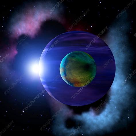 Exoplanet And Moon Illustration Stock Image C Science