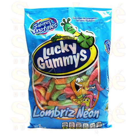 Lucky Gummys Lombriz Neon Kilo Cuanda Dulceria San Jose