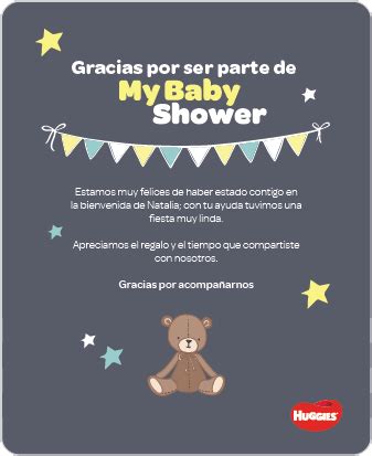 Tarjeta De Agradecimiento Para Baby Shower Unas Tarjetas De