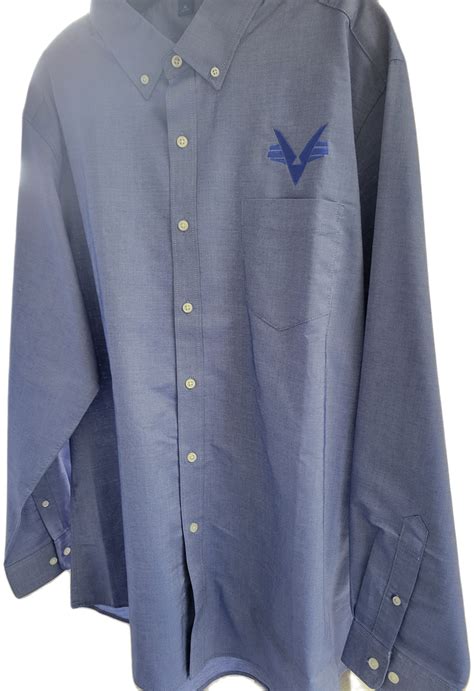 Civil Air Patrol Leisure Shirt Male Long Sleeve Navy Blue With Flyi Vanguard Industries