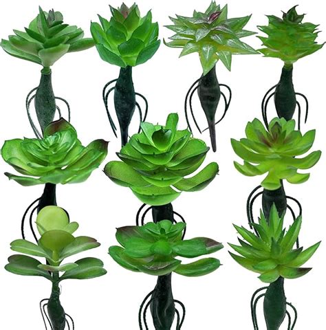 Woohome Pcs Fake Succulent Plants Faux Succulent Artificial