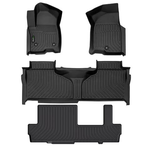 Hafidi Floor Mats Custom Fit For 2021 2024 Chevrolet Suburbangmc Yukon Xl 8 Seats