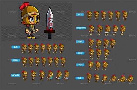 Knight 2d Game Character Sprites 297 Game Assets Graphicriver