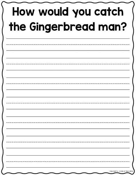 Gingerbread Man Writing Template