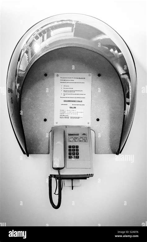 Old retro phone booth in black and white Stock Photo - Alamy