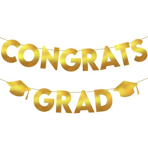 Buy Katchon Gold Congrats Grad Banner 10 Feet No Diy Congrats