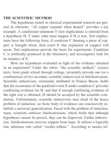 Scientific Method - Examples, PDF | Examples