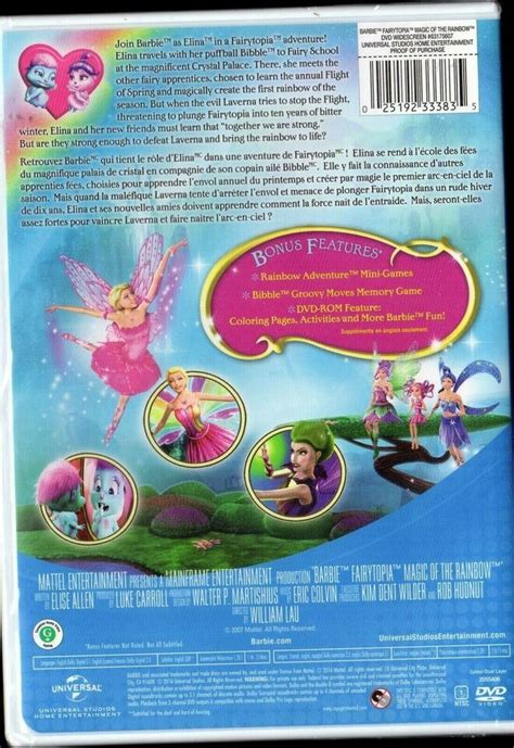 Barbie Fairytopia MAGIC OF THE RAINBOW FAIRY BILINGUAL New DVD