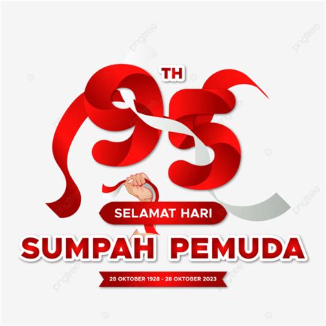 Youth Pledge Day Greetings Th Selamat Hari Sumpah Pemuda Vector